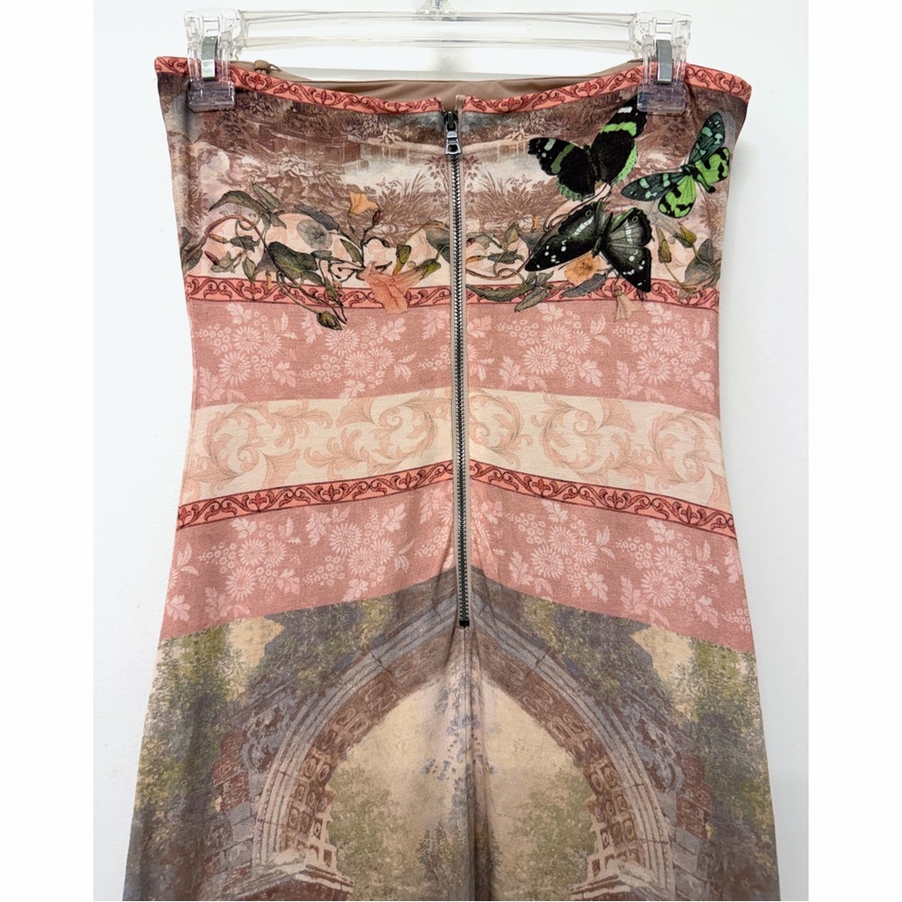 Alice + Olivia Versailles Delora Strapless Maxi Dress Pink Butterfly 2 - Picture 10 of 16